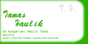 tamas haulik business card